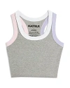 Katiejnyc Girls' Livi Cropped Tank Top - Big Kid In Gray