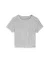 Katiejnyc Girls' Livi Ribbed Tee - Big Kid In Heather Gray