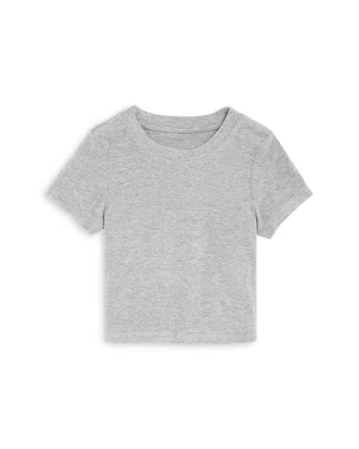 Katiejnyc Girls' Livi Ribbed Tee - Big Kid In Heather Gray