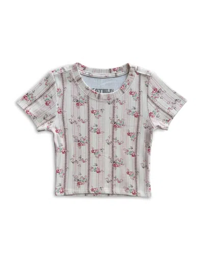 Katiejnyc Girls' Livi Ribbed Tee - Big Kid In Transparent