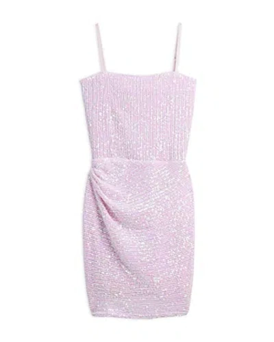 Katiejnyc Girls' Maddy Sequin Dress - Big Kid In Baby Pink
