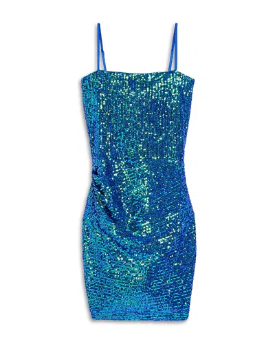Katiejnyc Girls' Maddy Sequin Dress - Big Kid In Ocean Blue
