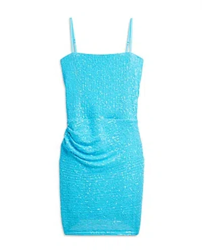 Katiejnyc Girls' Maddy Sequin Dress - Big Kid In Turquoise