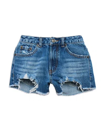 Katiejnyc Girls' Malibu Distressed Denim Shorts - Big Kid In Dark Wash