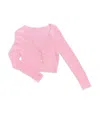 Katiejnyc Girls' Mara Featherweight Cardigan - Big Kid In Pink