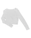 Katiejnyc Girls' Mara Featherweight Cardigan - Big Kid In White