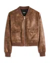 Katiejnyc Girls' Maverick Bomber Jacket - Big Kid In Brown