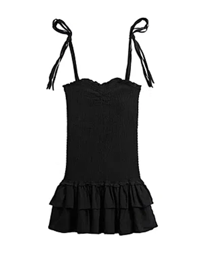 Katiejnyc Girls' Meri Smocked Ruffle Dress - Big Kid In Black