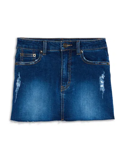 Katiejnyc Girls' Miami Distressed Denim Mini Skirt - Big Kid In Blue