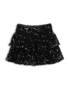 Katiejnyc Girls' Misha Tiered Sequined Skirt - Big Kid In Black Sequin