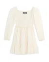 Katiejnyc Girls' Molly Long Sleeve Dress - Big Kid In White