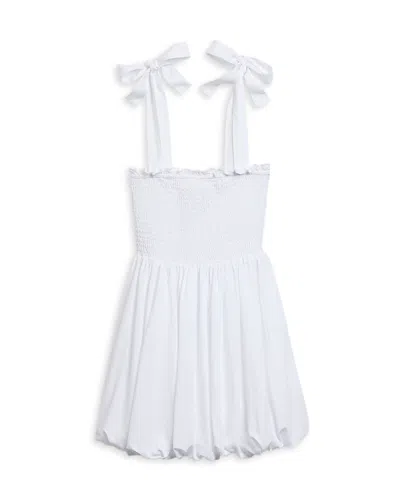 Katiejnyc Girls' Penelope Tie Tank Bubble Dress - Big Kid In White
