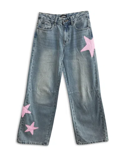 Katiejnyc Girls' Philly Star Applique Wide Leg Jeans - Big Kid In Blue