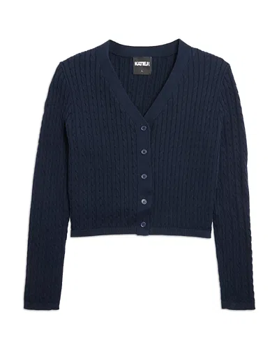 Katiejnyc Girls' Rory V Neck Cardigan - Big Kid In Ev Blue