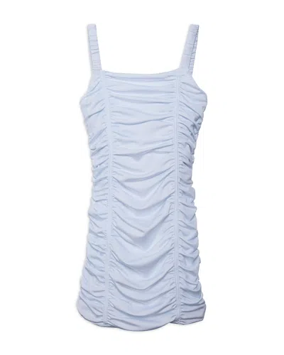 Katiejnyc Girls' Scarlett Nylon Stretch Ruched Party Dress - Big Kid In White