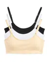 Katiejnyc Girls' Seamless Cami Bralette, 3 Pack - Big Kid In Assorted