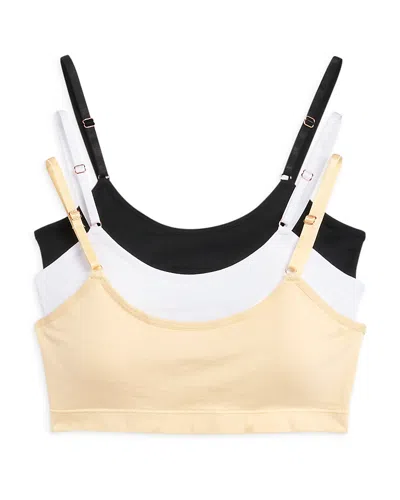 Katiejnyc Girls' Seamless Cami Bralette, 3 Pack - Big Kid In Assorted