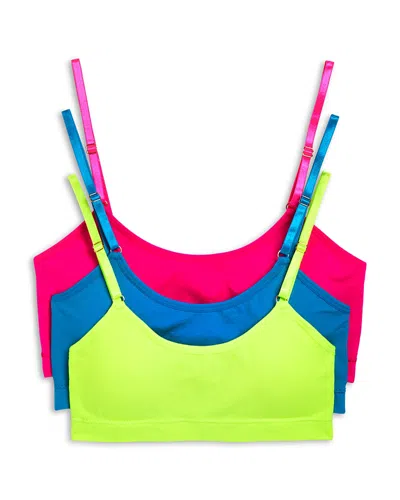 Katiejnyc Girls' Seamless Cami Bralette, 3 Pack - Big Kid In Green
