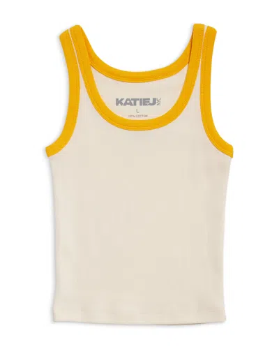Katiejnyc Girls' Spencer Retro Tank Top - Big Kid In Camp Yellw