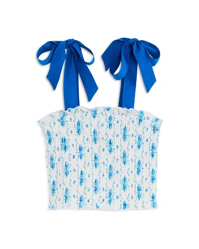 Katiejnyc Girls' Sunny Printed Tie Top - Big Kid