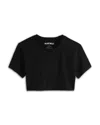 Katiejnyc Girls' Tristan Cropped Tee - Big Kid In Black