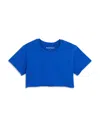 Katiejnyc Girls' Tristan Cropped Tee - Big Kid In Camp Blue