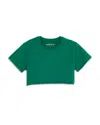 Katiejnyc Girls' Tristan Cropped Tee - Big Kid In Camp Green