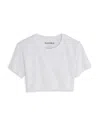 Katiejnyc Girls' Tristan Cropped Tee - Big Kid In White