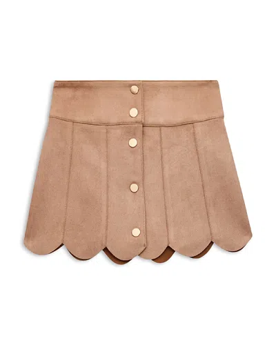 Katiejnyc Girls' Tween Autumn Scalloped Hem Skirt - Big Kid In Brown