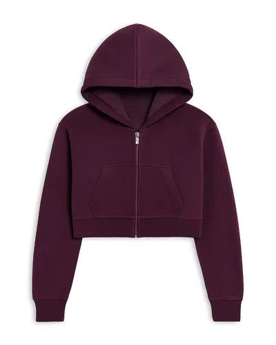 Katiejnyc Girls' Tween Cody Crop Zip Hoodie - Big Kid In Purple