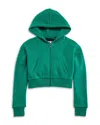 Katiejnyc Girls' Tween Dylan Crop Zip Hoodie - Big Kid In Green