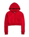 Katiejnyc Girls' Tween Dylan Crop Zip Hoodie - Big Kid In Red