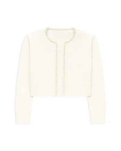 Katiejnyc Girls' Tween Kitty Cardigan - Big Kid In Neutral