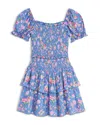 Katiejnyc Girls' Lainey Dress - Big Kid In Blue Bow Floral