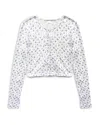 Katiejnyc Girls' Tween Marina Pointelle Cardigan - Big Kid In White