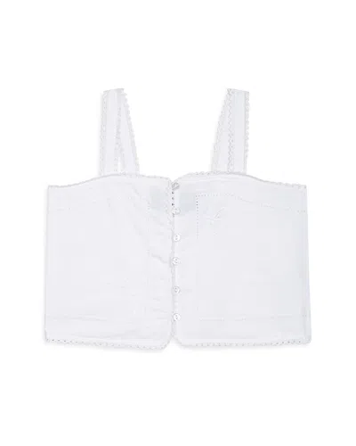 Katiejnyc Girls' Meadow Crop Top - Big Kid In White
