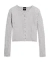 Katiejnyc Girls' Tween Rory Crewneck Cardigan Sweater - Big Kid In Gray