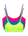 Katiejnyc Girls' Seamless Cami Bralette, 3 Pack - Big Kid In Neon Multi Pack