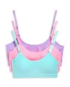 Katiejnyc Girls' Seamless Cami Bralette, 3 Pack - Big Kid In Pastel Multi Pack