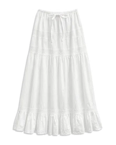 Katiejnyc Girls' Tween Sofie Tiered Maxi Skirt - Big Kid In White