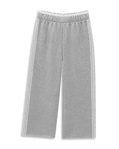 Katiejnyc Girls' Tween Tristan Lace Trim Wide Leg Pants - Big Kid In Gray