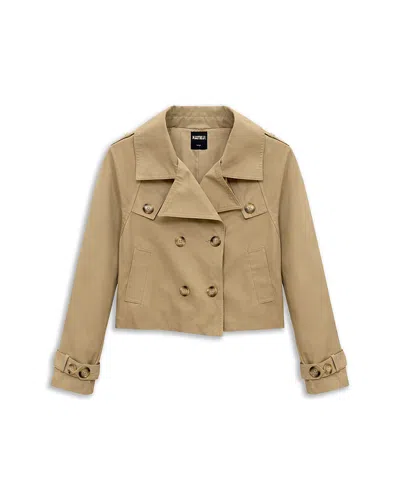 Katiejnyc Girls' Tween Vance Cropped Trench Jacket - Big Kid In Brown