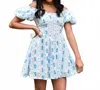 Katiejnyc Greta Dress In Santorini Stripe Floral In Multi