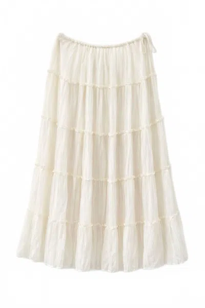 Katiejnyc Junior Carly Maxi Skirt In Vintage White