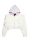 Katiejnyc Dylan Crop Jr In Bow Vintage White/pink Sheer In White