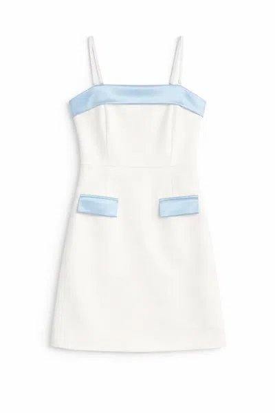 Katiejnyc Junior Ember Dress In White/baby Blue