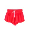 Katiejnyc Junior's Farrah Shorts In Neon Mango In Red