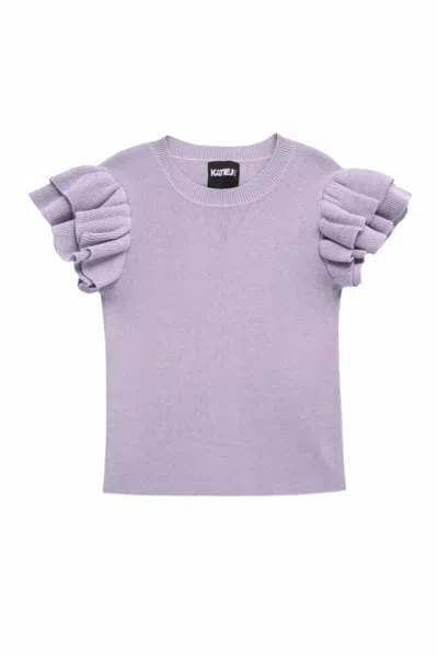 Katiejnyc Junior Girl's Isla Top In Lilac In Purple