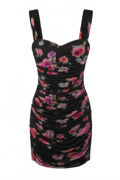 Katiejnyc Junior's Joey Dress In Black Watercolor In Multi