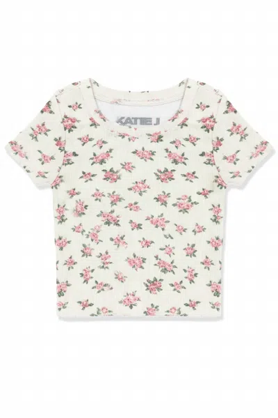 Katiejnyc Junior Livi Ribbed Tee In Vintage Bunches In Multi